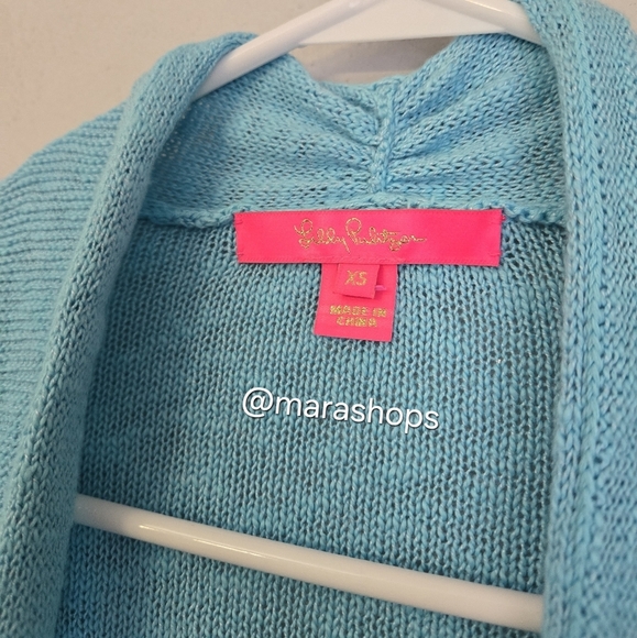 Lilly Pulitzer Faretta Tassle Fringe Open Front Cardigan Sweater - Picture 4 of 7